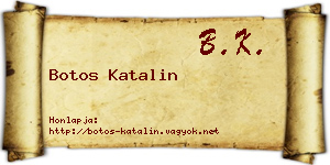 Botos Katalin névjegykártya